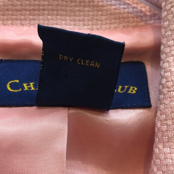 Vintage Charter Club Soft Pink Preppy Suit Jacket Size 6P - Picture 8 of 8